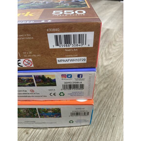 Puzzle Bundle 3 Pack‎ Noah’s Ark + Animals 550-1000 Pieces Animal Theme Ages 12+ - Picture 6 of 8